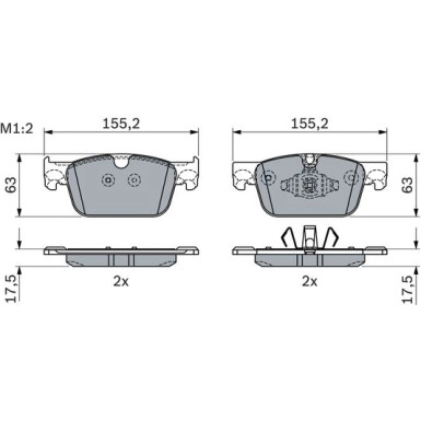 0 986 424 333 Bremsbelagsatz, Scheibenbremse