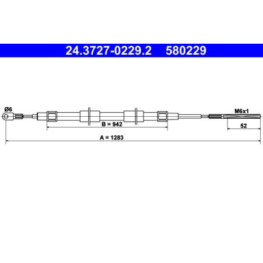 24.3727-0229.2 Seilzug, Feststellbremse