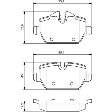 BOSCH Bremsbelagsatz, Scheibenbremse 0 986 494 461