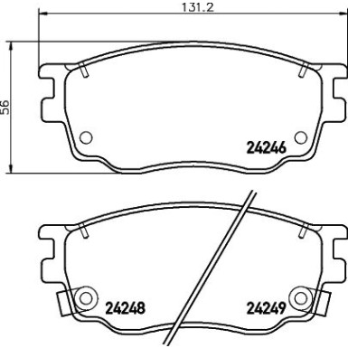 Hella | Bremsbelagsatz, Scheibenbremse | 8DB 355 012-091