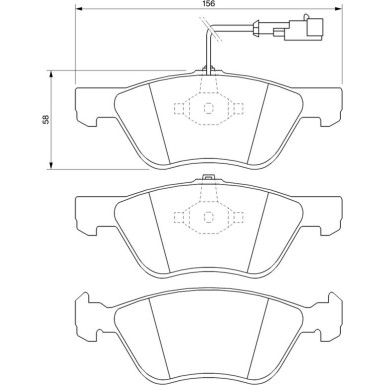 BOSCH Bremsbelagsatz, Scheibenbremse 0 986 424 578