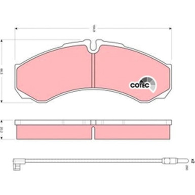 TRW Bremsbelagsatz, Scheibenbremse COTEC GDB1609