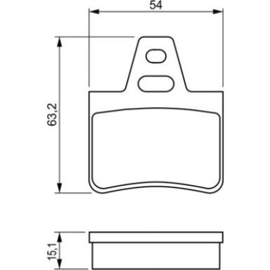 BOSCH Bremsbelagsatz, Scheibenbremse 0 986 460 958