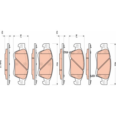GDB3503 Bremsbelagsatz, Scheibenbremse