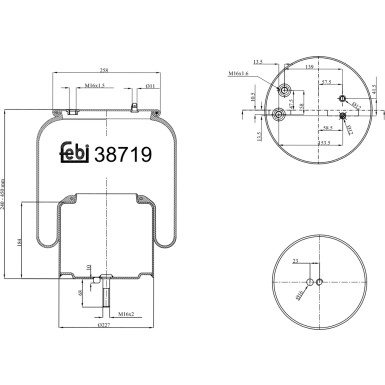 FEBI BILSTEIN 38719 Federbalg, Luftfederung FEBI BILSTEIN 38719 Federbalg, Luftfederung