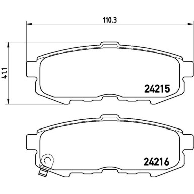 P 49 042 Bremsbelagsatz, Scheibenbremse PRIME LINE