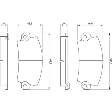 0 986 461 396 Bremsbelagsatz, Scheibenbremse