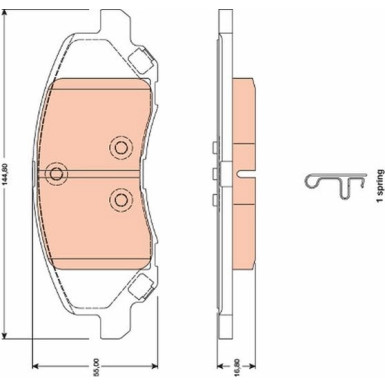 GDB4141 Bremsbelagsatz, Scheibenbremse