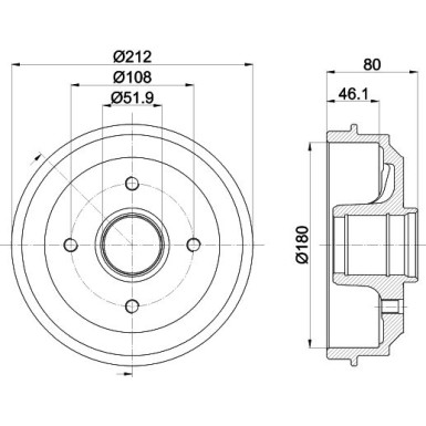 Hella | Bremstrommel | 8DT 355 301-281