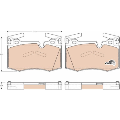 TRW Bremsbelagsatz, Scheibenbremse COTEC GDB1948