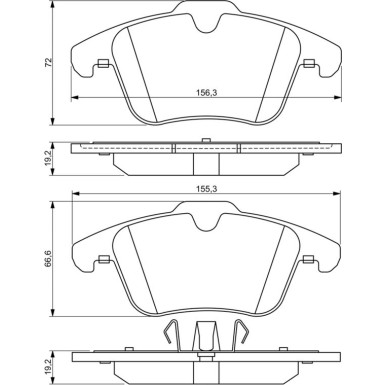 BOSCH Bremsbelagsatz, Scheibenbremse 0 986 494 209