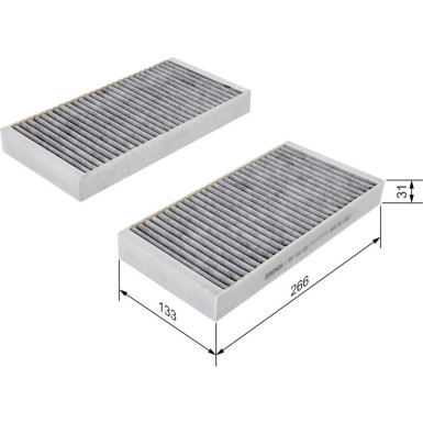 BOSCH 1 987 432 500 Innenraumfilter BOSCH 1 987 432 500 Innenraumfilter