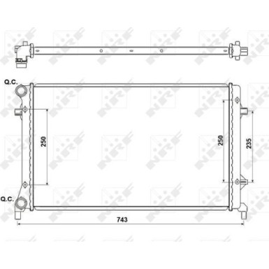 53405A Kühler, Motorkühlung Economy Class 53405A Kühler, Motorkühlung Economy Class