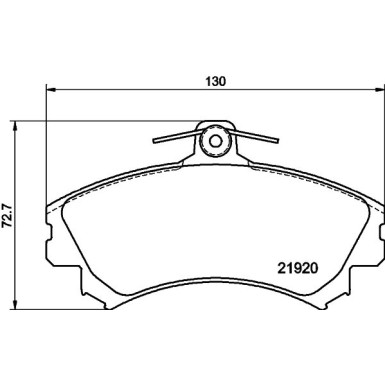 Hella | Bremsbelagsatz, Scheibenbremse | 8DB 355 016-681