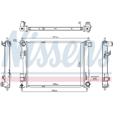 Nissens | Kühler, Motorkühlung | 606731