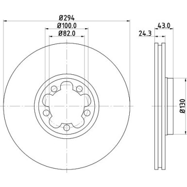 Hella | Bremsscheibe | 8DD 355 127-541