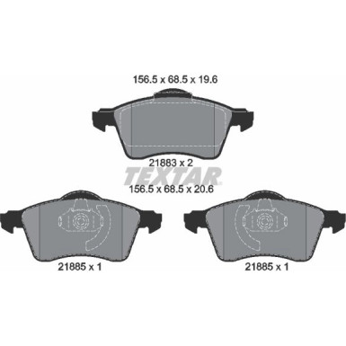 Textar Bremsbelagsatz, Scheibenbremse Q+ 2188302