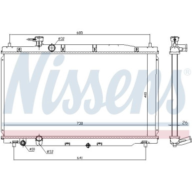 Nissens | Kühler, Motorkühlung | 681386