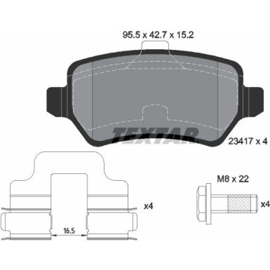 2341702 Bremsbelagsatz, Scheibenbremse