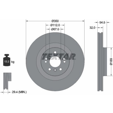 Textar | Bremsscheibe | 92150705