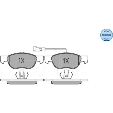 025 219 2717/W Bremsbelagsatz, Scheibenbremse MEYLE-ORIGINAL: True to OE.