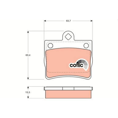 TRW Bremsbelagsatz, Scheibenbremse COTEC GDB1283