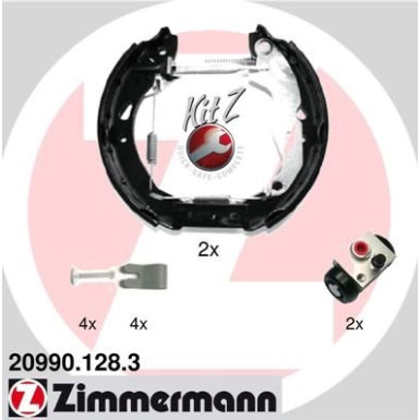 Zimmermann | Bremsbackensatz | 20990.128.3