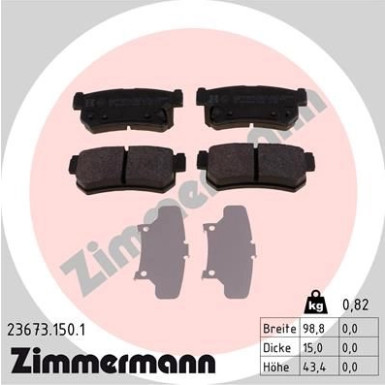23673.150.1 Bremsbelagsatz, Scheibenbremse