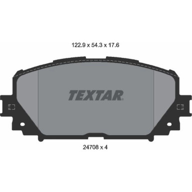 Textar | Bremsbelagsatz, Scheibenbremse | 2470801