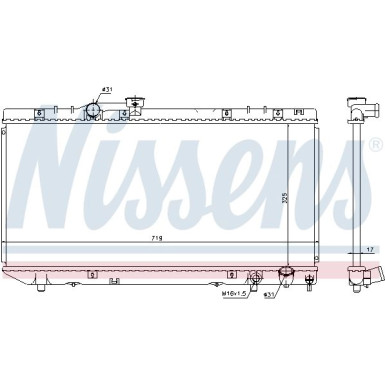Nissens | Kühler, Motorkühlung | 64775