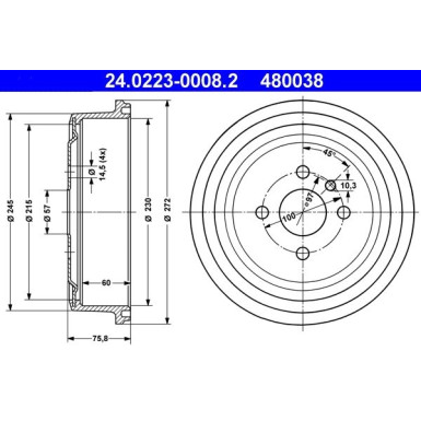 24.0223-0008.2 Bremstrommel