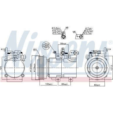Nissens | Kompressor, Klimaanlage | 89238