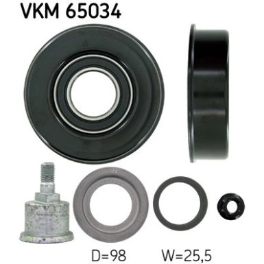 SKF | Umlenk-/Führungsrolle, Keilrippenriemen | VKM 65034