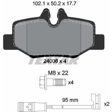 2400801 Bremsbelagsatz, Scheibenbremse Q+