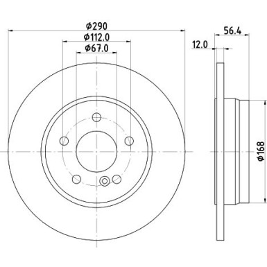 Hella | Bremsscheibe | 8DD 355 105-951