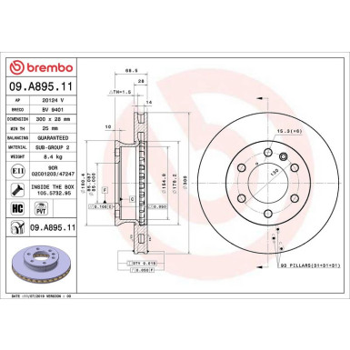 Brembo | Bremsscheibe | 09.A895.11