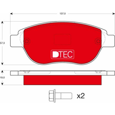 GDB1464DTE Bremsbelagsatz, Scheibenbremse DTEC COTEC