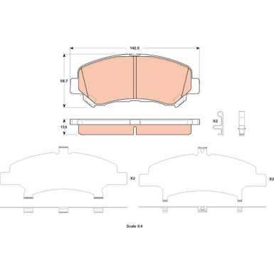 GDB3521 Bremsbelagsatz, Scheibenbremse