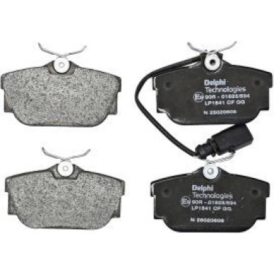 Delphi Bremsbelagsatz, Scheibenbremse LP1541 Delphi Bremsbelagsatz, Scheibenbremse LP1541