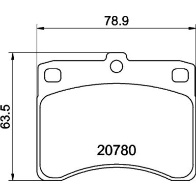 Hella | Bremsbelagsatz, Scheibenbremse | 8DB 355 005-671