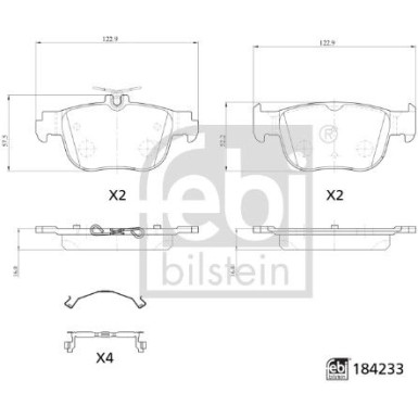 FEBI BILSTEIN 184233 Bremsbeläge