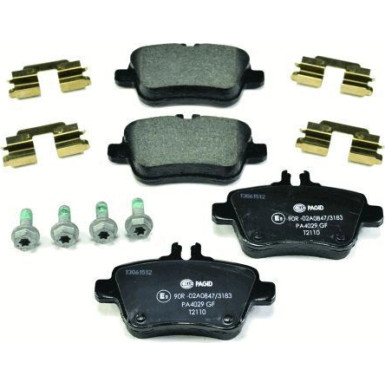 Hella Pagid | Bremsbelagsatz, Scheibenbremse | 8DB 355 019-641