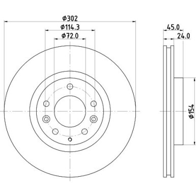 Hella | Bremsscheibe | 8DD 355 120-301
