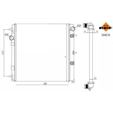 50467A Kühler, Motorkühlung Economy Class