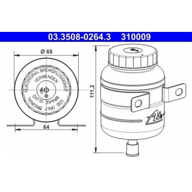 03.3508-0264.3 Ausgleichsbehälter, Bremsflüssigkeit 03.3508-0264.3 Ausgleichsbehälter, Bremsflüssigkeit
