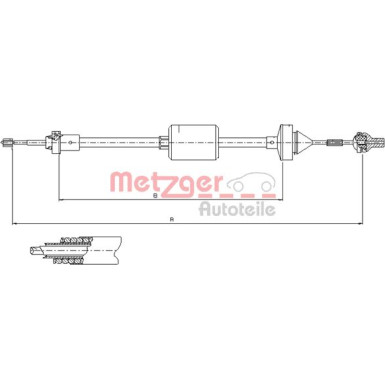 10.2842 Seilzug, Kupplungsbetätigung 10.2842 Seilzug, Kupplungsbetätigung