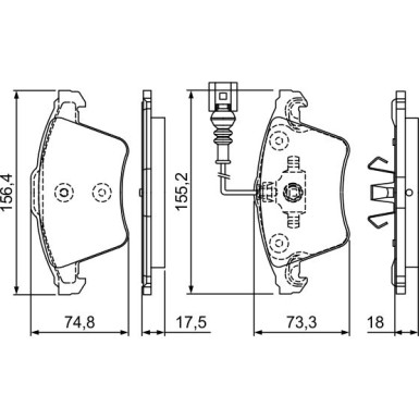 0 986 494 203 Bremsbelagsatz, Scheibenbremse