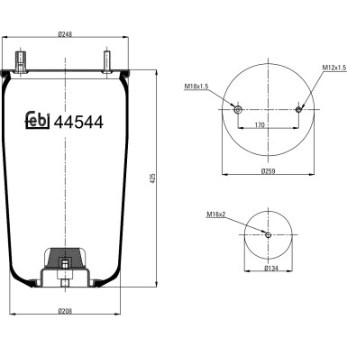 FEBI BILSTEIN 44544 Federbalg, Luftfederung