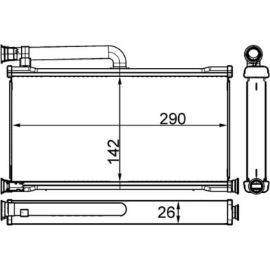Mahle | Wärmetauscher, Innenraumheizung | AH 261 000S