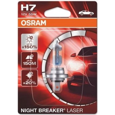 Osram | Glühlampe, Fernscheinwerfer | NIGHT BREAKER® LASER H7 Einzelblister | 64210NL-01B Osram | Glühlampe, Fernscheinwerfer | NIGHT BREAKER® LASER H7 Einzelblister | 64210NL-01B